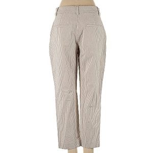 GAP Pants Women’s Sz 6 Spring Summer White Pinstriped Cotton Slim Ankle